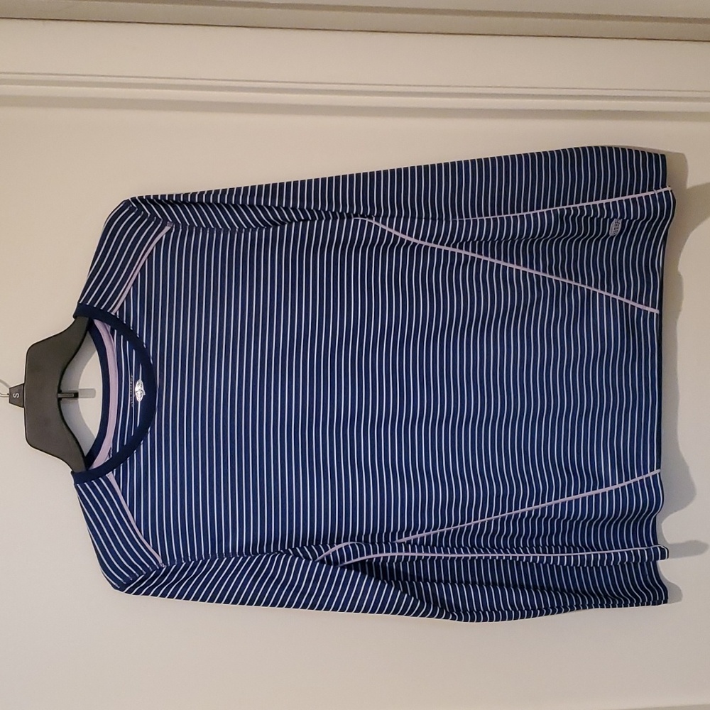 Reel Legens Freeline. Long sleeve shirt, Med. Womens.  Blue with lavender piping